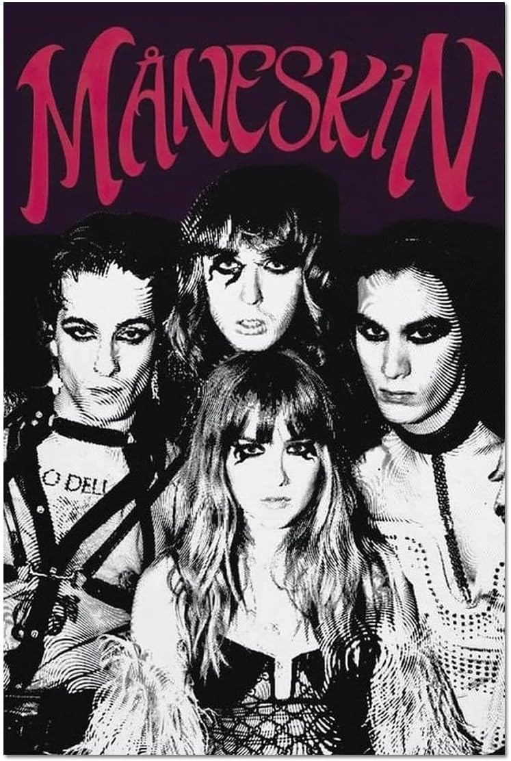 Maneskin Rock Band Music Album Cover Poster (paper and canvas) art poster printing print