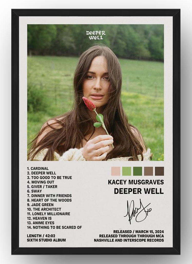 Kacey Musgraves Poster Deeper Well Album Cover for Room (Paper and Canvas) Art Poster Printing Print