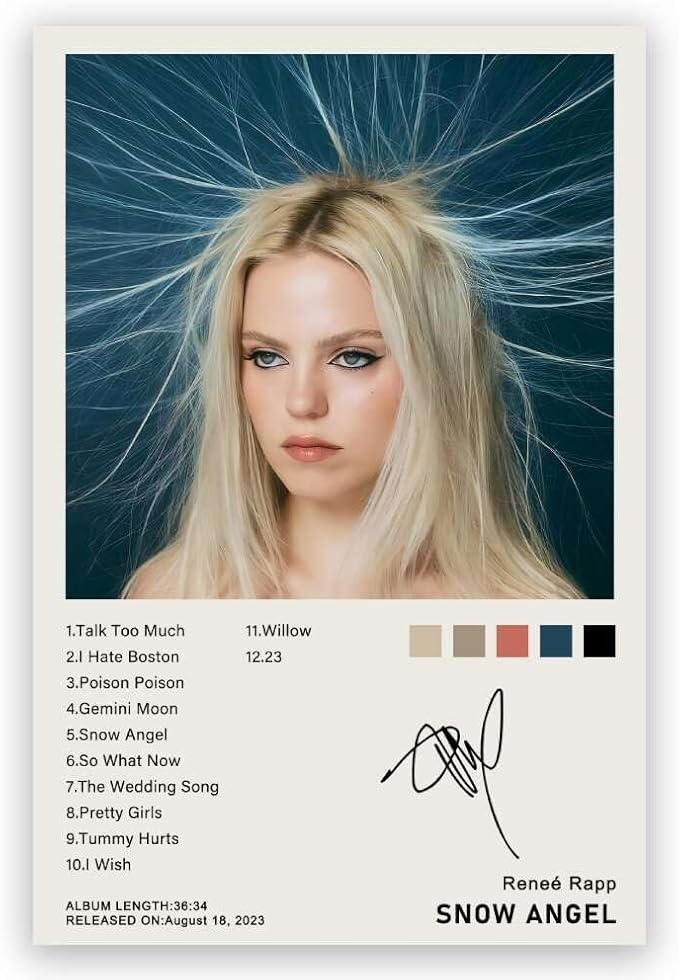 Snow Angel Albums Renee Music Poster (Paper and Canvas) Art Poster Printing Print