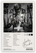 Purpose Albums Justin Bieber Posters Music (Paper and Canvas) Art Poster Printing Print