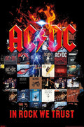 AC/DC-In Rock We Trust Collage Music (Paper and Canvas) Art Poster Printing Print