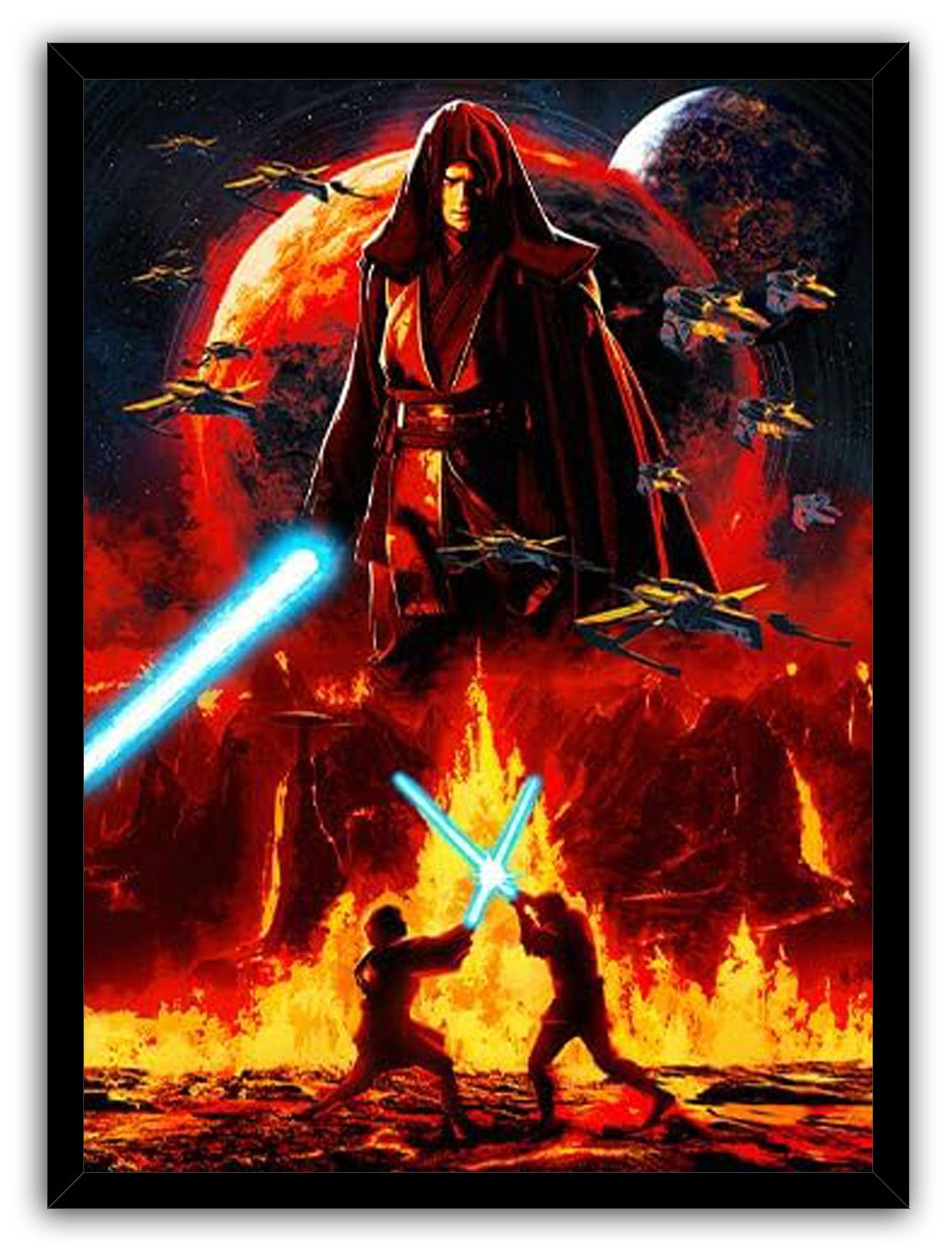 Star Wars - Revenge of the Sith 20th Anniversary - Mustafar - Galaxy Darth Vader Movie (Paper-and-Canvas)-Art-Poster-Printing-Print