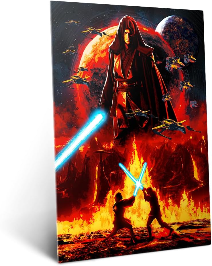 Star Wars - Revenge of the Sith 20th Anniversary - Mustafar - Galaxy Darth Vader Movie (Paper-and-Canvas)-Art-Poster-Printing-Print
