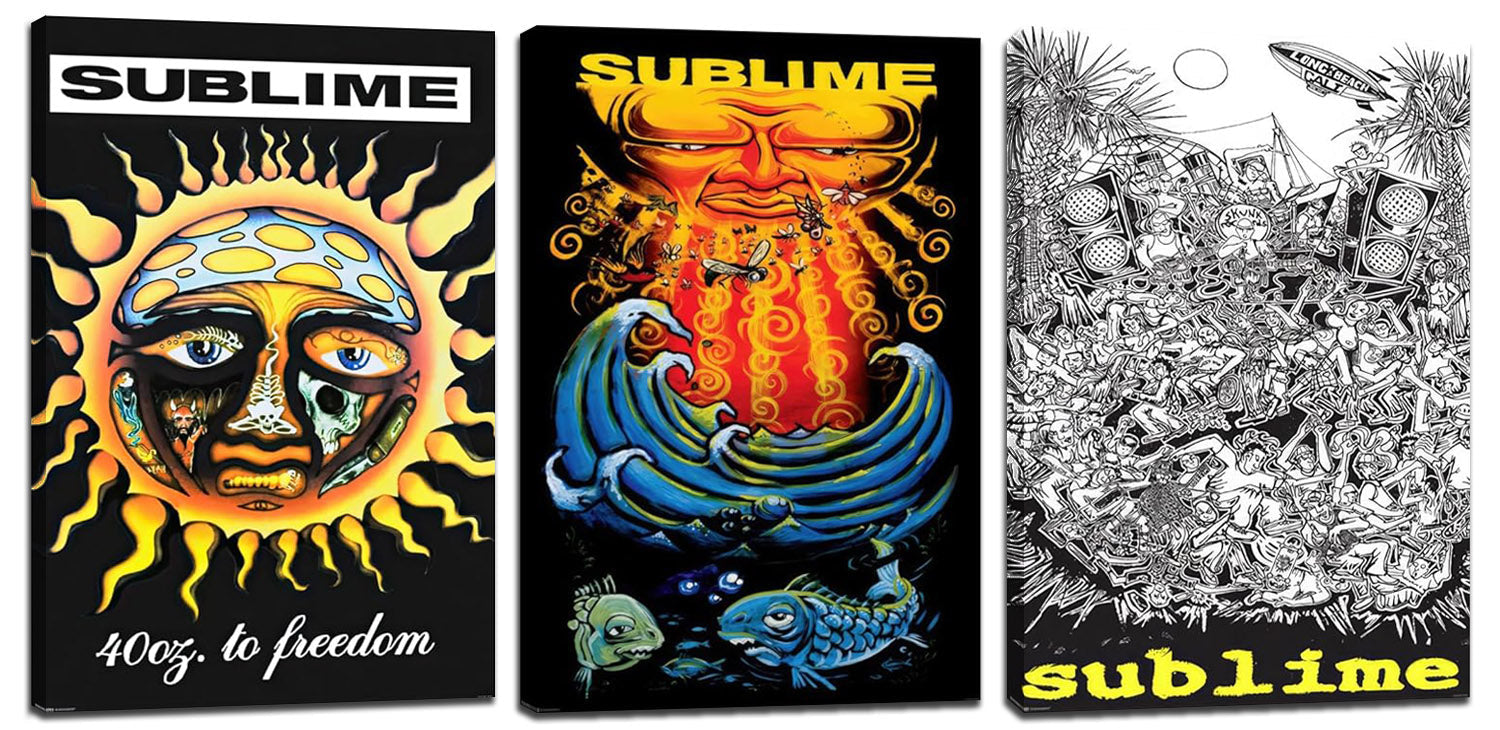 Sublime-Everything Under The Sun, 40oz. To Freedom & What I Got-3 Piece Music (Paper and Canvas) Art Poster Printing Print