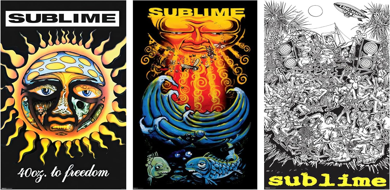 Sublime-Everything Under The Sun, 40oz. To Freedom & What I Got-3 Piece Music (Paper and Canvas) Art Poster Printing Print