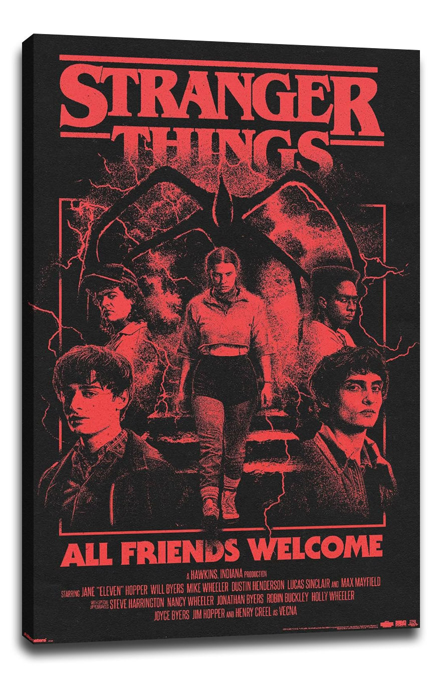 Stranger Things: Season 5 (2025) - All Friends Welcome Wall Movie (Paper and Canvas) Art Poster Printing Print