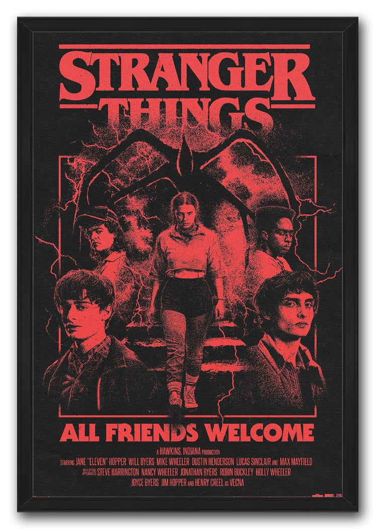 Stranger Things: Season 5 (2025) - All Friends Welcome Wall Movie (Paper and Canvas) Art Poster Printing Print