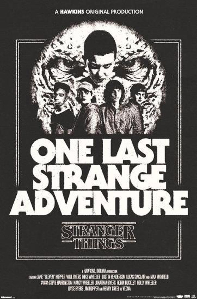 Stranger Things 5 One Last Strange Adventure TV Series (Paper and Canvas) Art Poster Printing Print