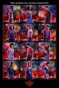 Stranger Things 3 - Character Grid TV Series (Paper and Canvas) Art Poster Printing Print