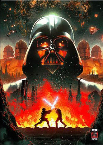 Star Wars - Revenge of the Sith 20th Anniversary - Darth Vader Helmet Movie (Paper and Canvas) Art Poster Printing Print