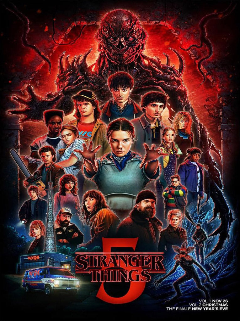Stranger Things Season 5 TV Series (Paper and Canvas) Art Poster Printing Print