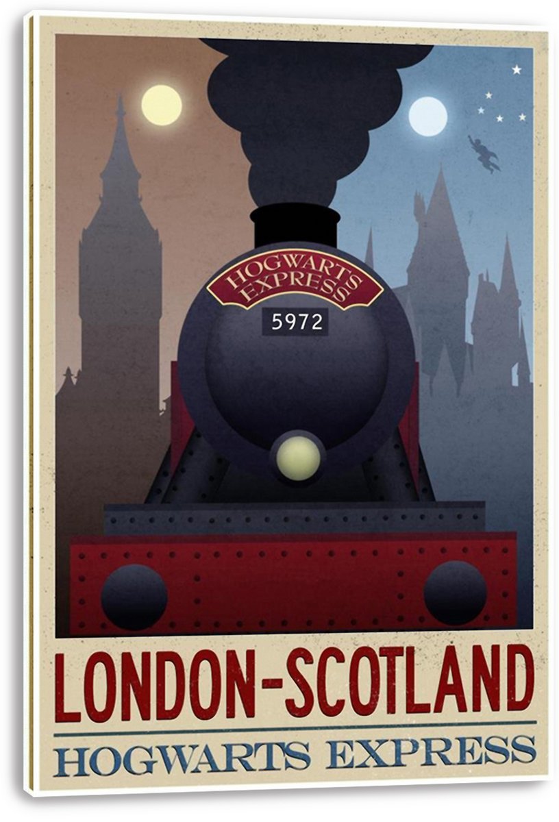 Hogwarts Express London Scotland Travel Decorative Painting (paper and canvas) art poster printing print