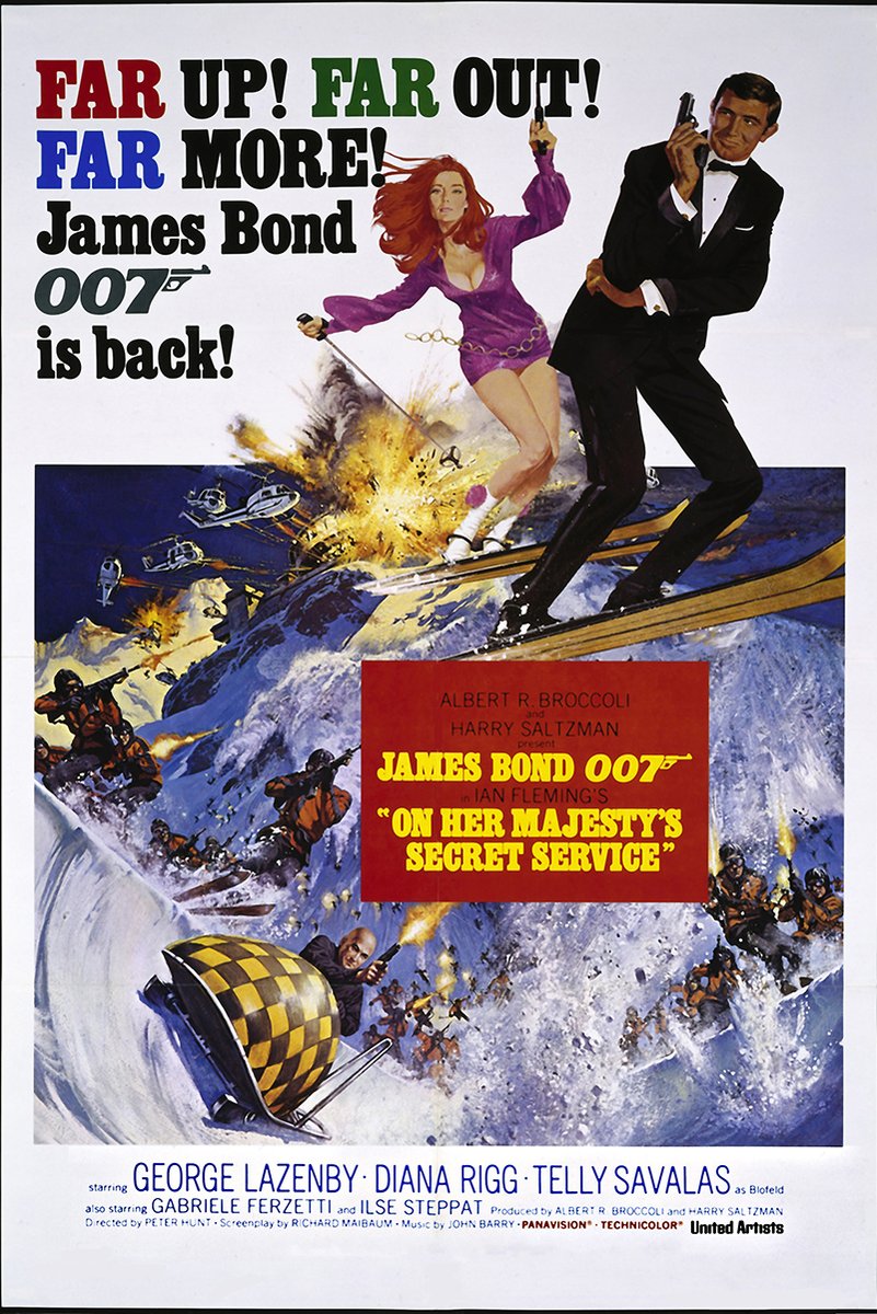 James Bond 007 On Her Majesty's Secret Service Decorative Painting (paper and canvas) art poster printing print