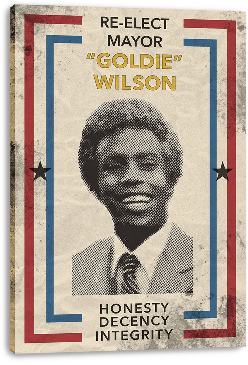 Goldie Wilson Election Poster Decorative Painting (paper and canvas) art poster printing print