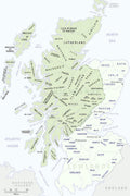 Historical Scottish Clans Map Decorative Painting (paper and canvas) art poster printing print
