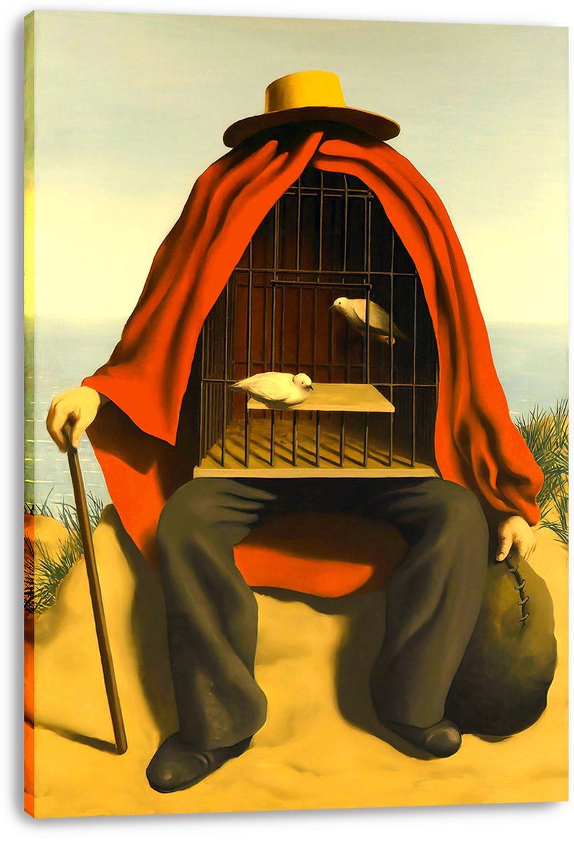 Surreal Cage Man Decorative Painting (paper and canvas) art poster printing print
