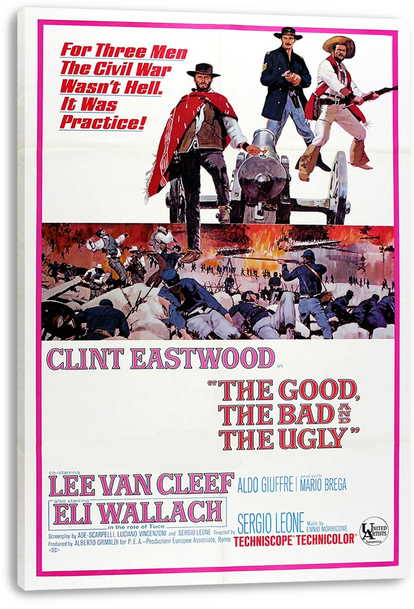 The Good, The Bad and The Ugly Movie Poster Decorative Painting (paper and canvas) art poster printing print
