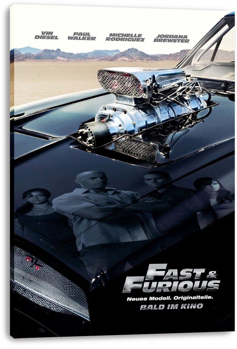 Fast & Furious Iconic Car & Cast Decorative Painting (paper and canvas) art poster printing print