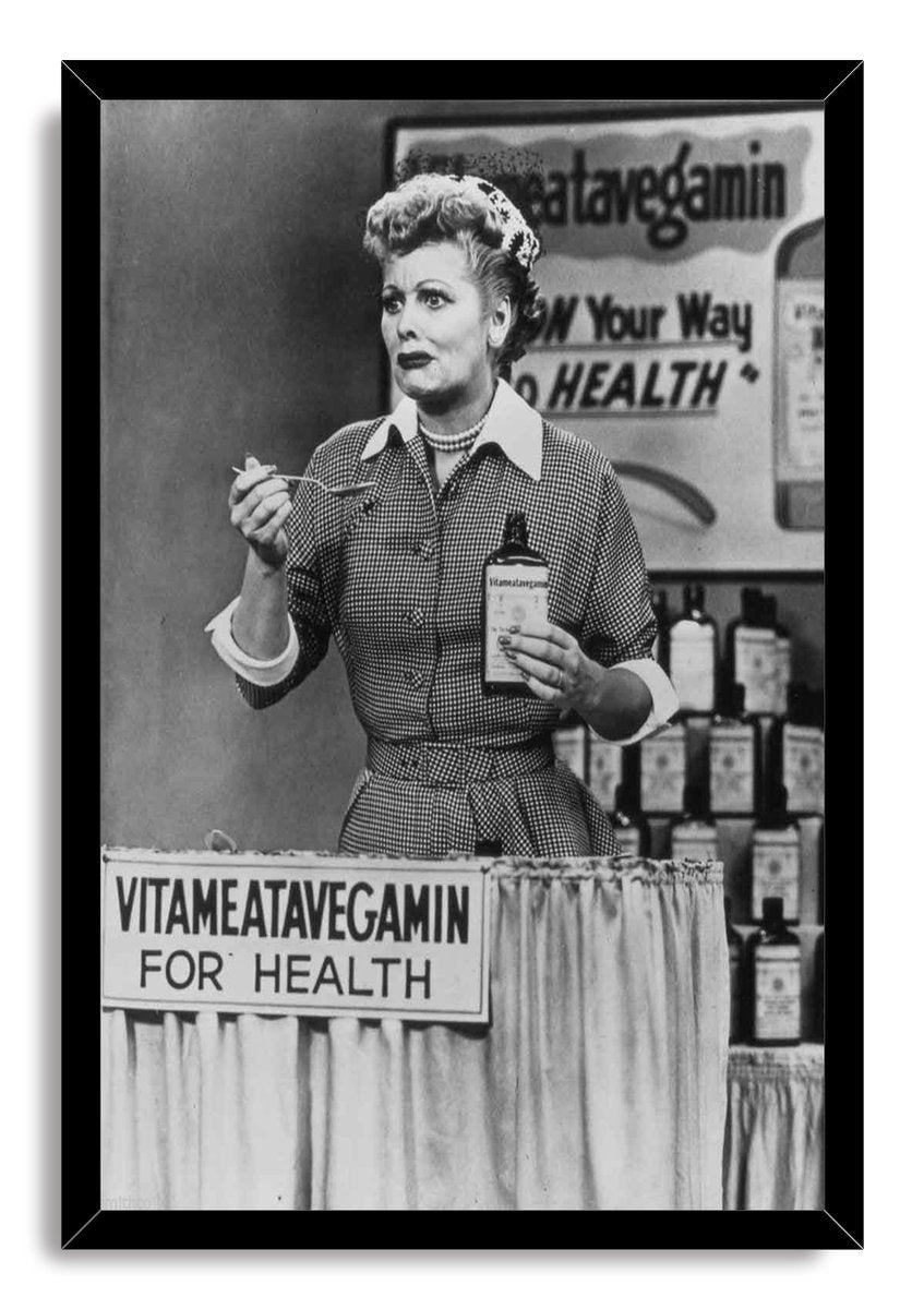 Lucille Ball I Love Lucy Vitameatavegamin Decorative Painting (paper and canvas) art poster printing print