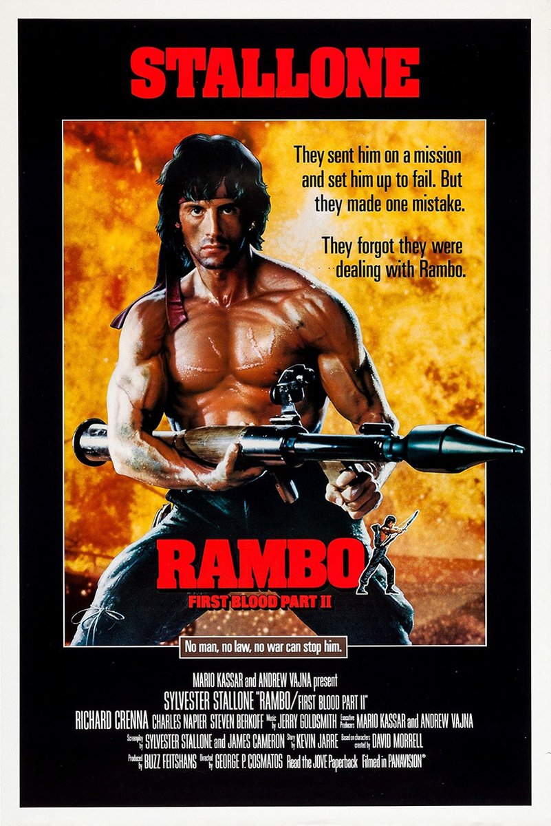 Rambo: First Blood Part II Sylvester Stallone Decorative Painting (paper and canvas) art poster printing print