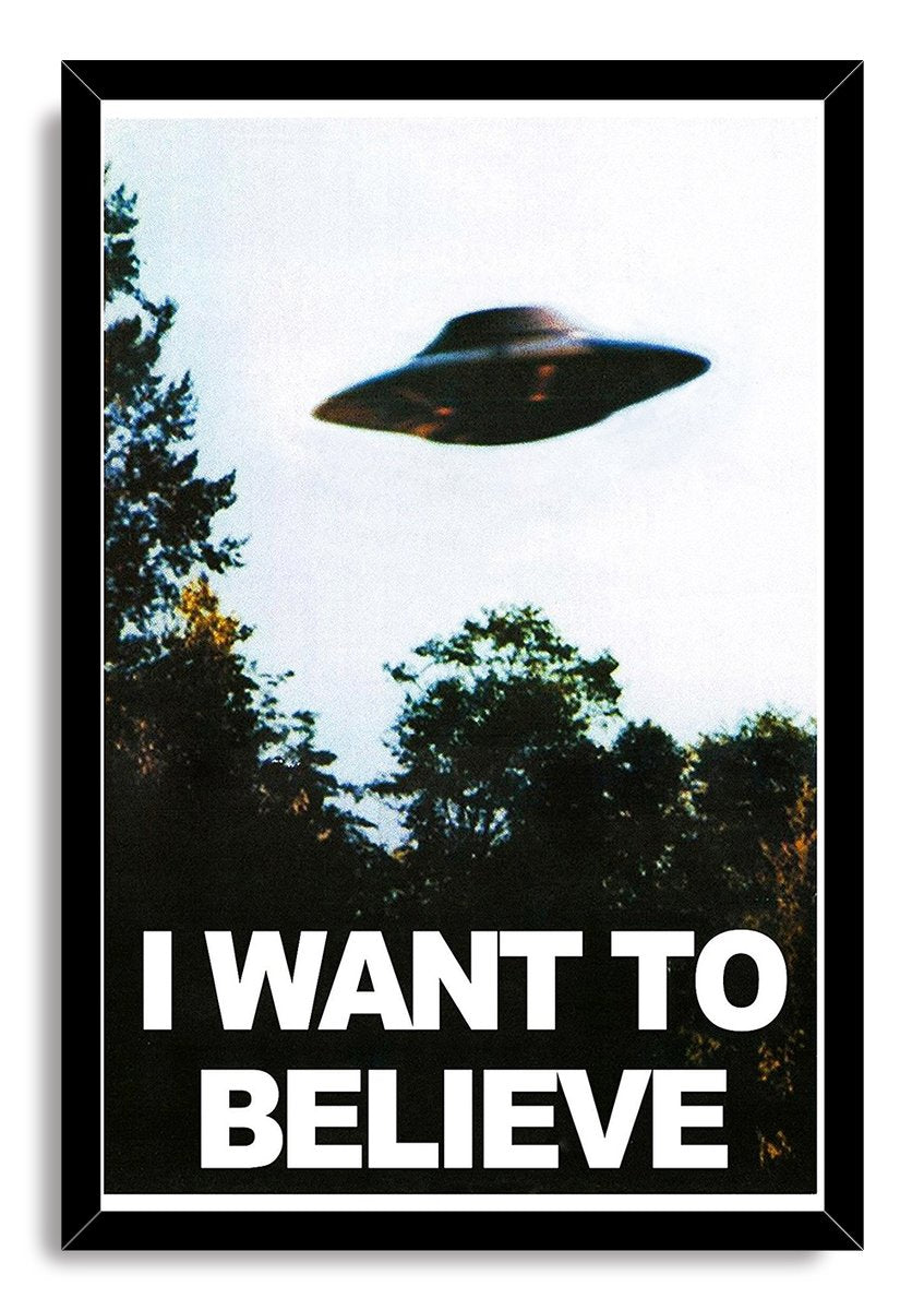 X-Files UFO 'I Want to Believe' Decorative Painting (paper and canvas) art poster printing print