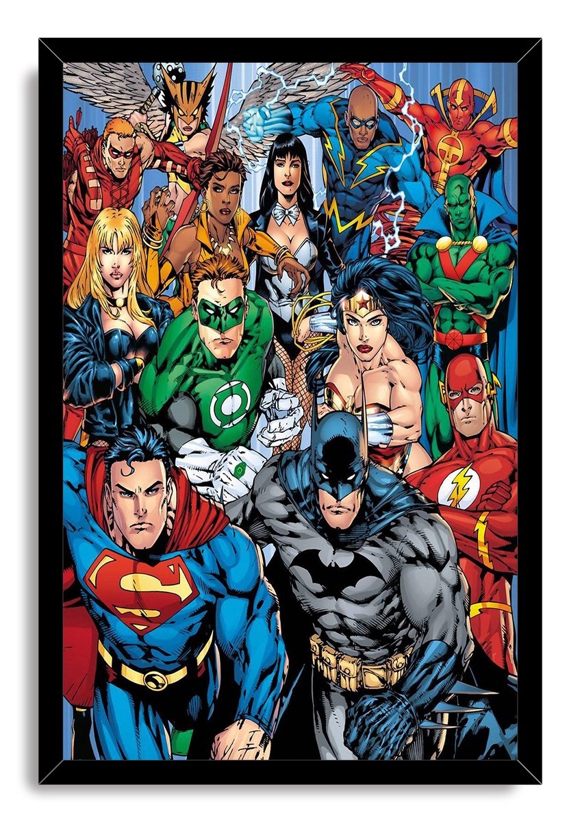 Justice League Superheroes Team Decorative Painting (paper and canvas) art poster printing print