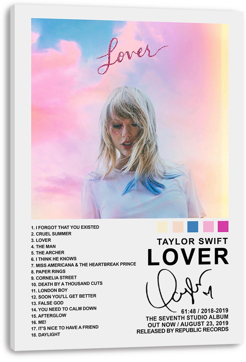 Taylor Swift Lover Album Decorative Painting (paper and canvas) art poster printing print
