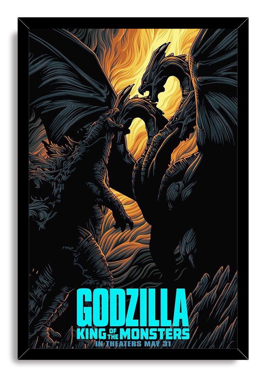 Godzilla King of the Monsters vs. King Ghidorah Decorative Painting (paper and canvas) art poster printing print