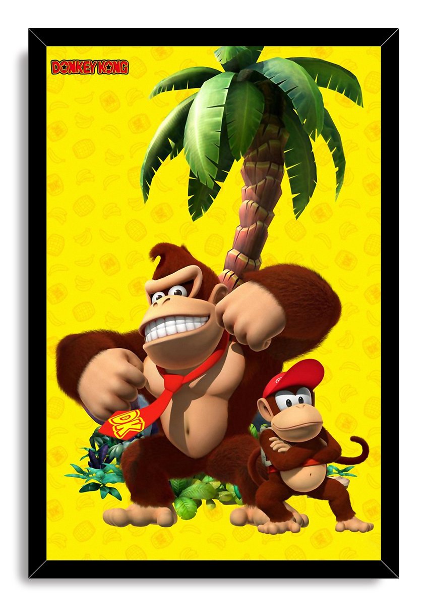 Donkey Kong and Diddy Kong Decorative Painting (paper and canvas) art poster printing print