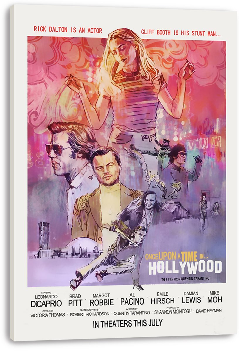 Once Upon a Time in Hollywood Movie Poster Decorative Painting (paper and canvas) art poster printing print