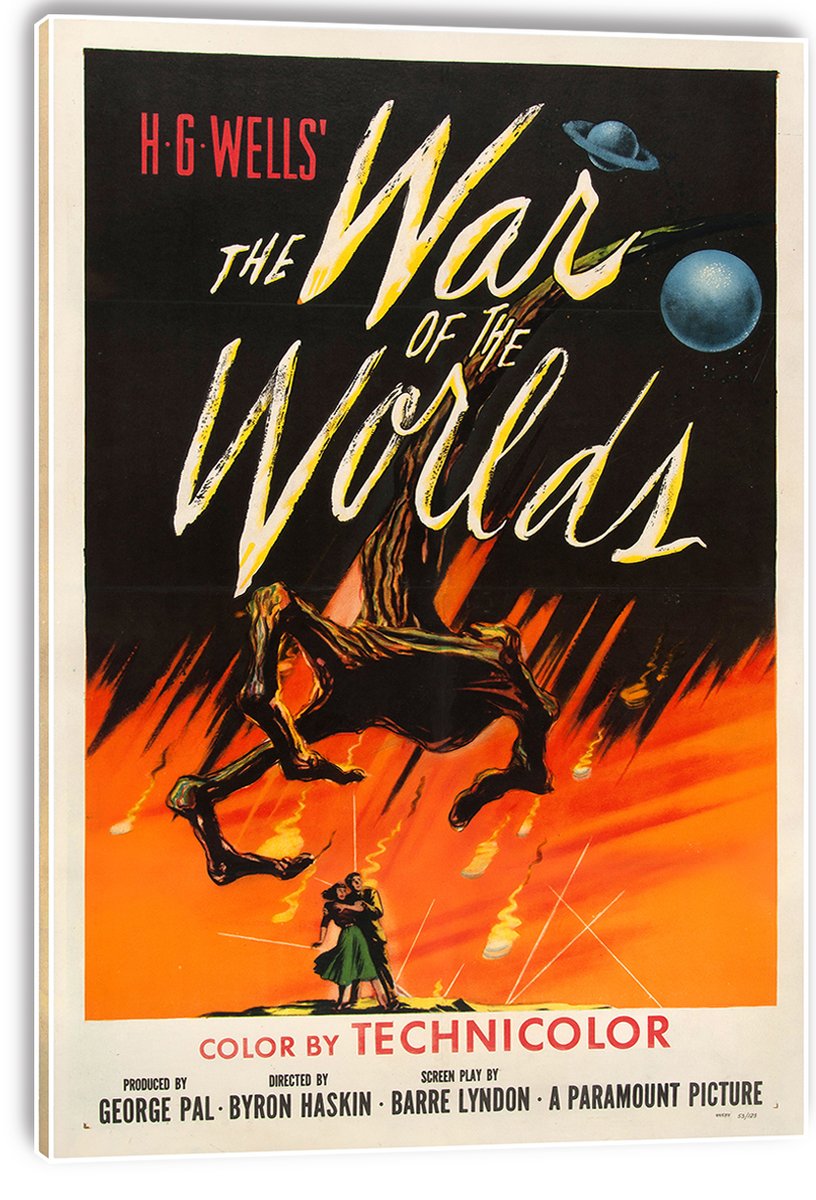 H.G. Wells' The War of the Worlds Movie Poster Decorative Painting (paper and canvas) art poster printing print