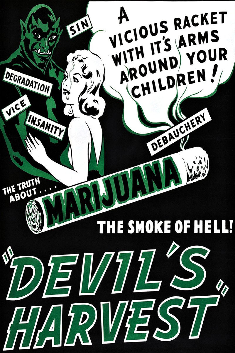 Devil's Harvest Anti-Marijuana Propaganda Decorative Painting (paper and canvas) art poster printing print
