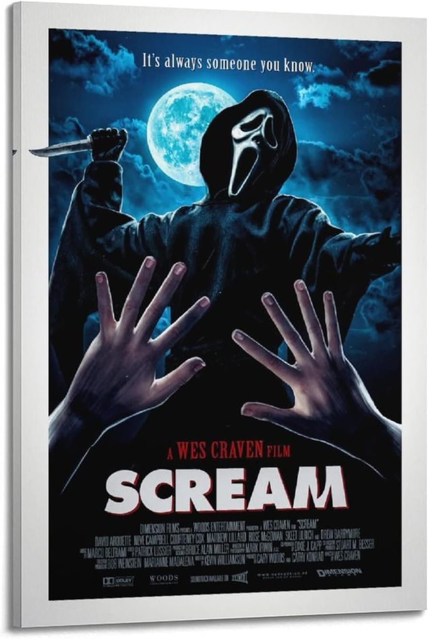 Scream Horror Movie Poster (Paper and Canvas) Art Poster Printing Print