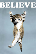 Kitten Believe Inspirational Decorative Painting (paper and canvas) art poster printing print