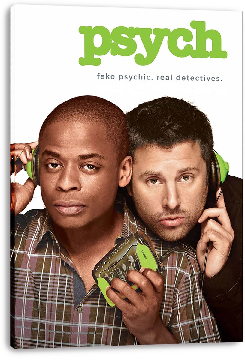 Psych TV Show Shawn and Gus Decorative Painting (paper and canvas) art poster printing print