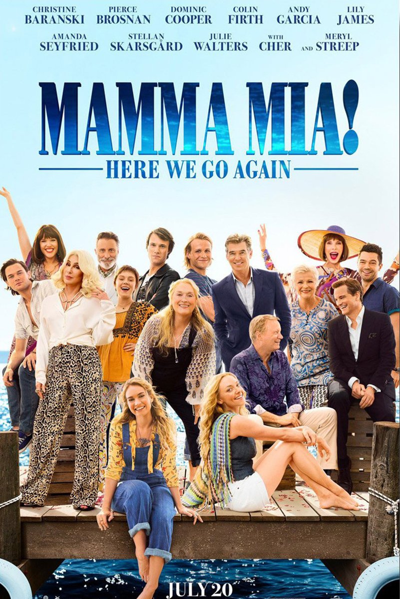Mamma Mia! Here We Go Again Movie Cast Decorative Painting (paper and canvas) art poster printing print