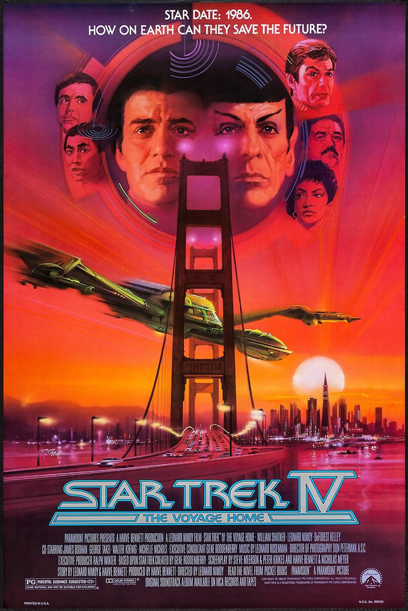 Star Trek IV: The Voyage Home Decorative Painting (paper and canvas) art poster printing print