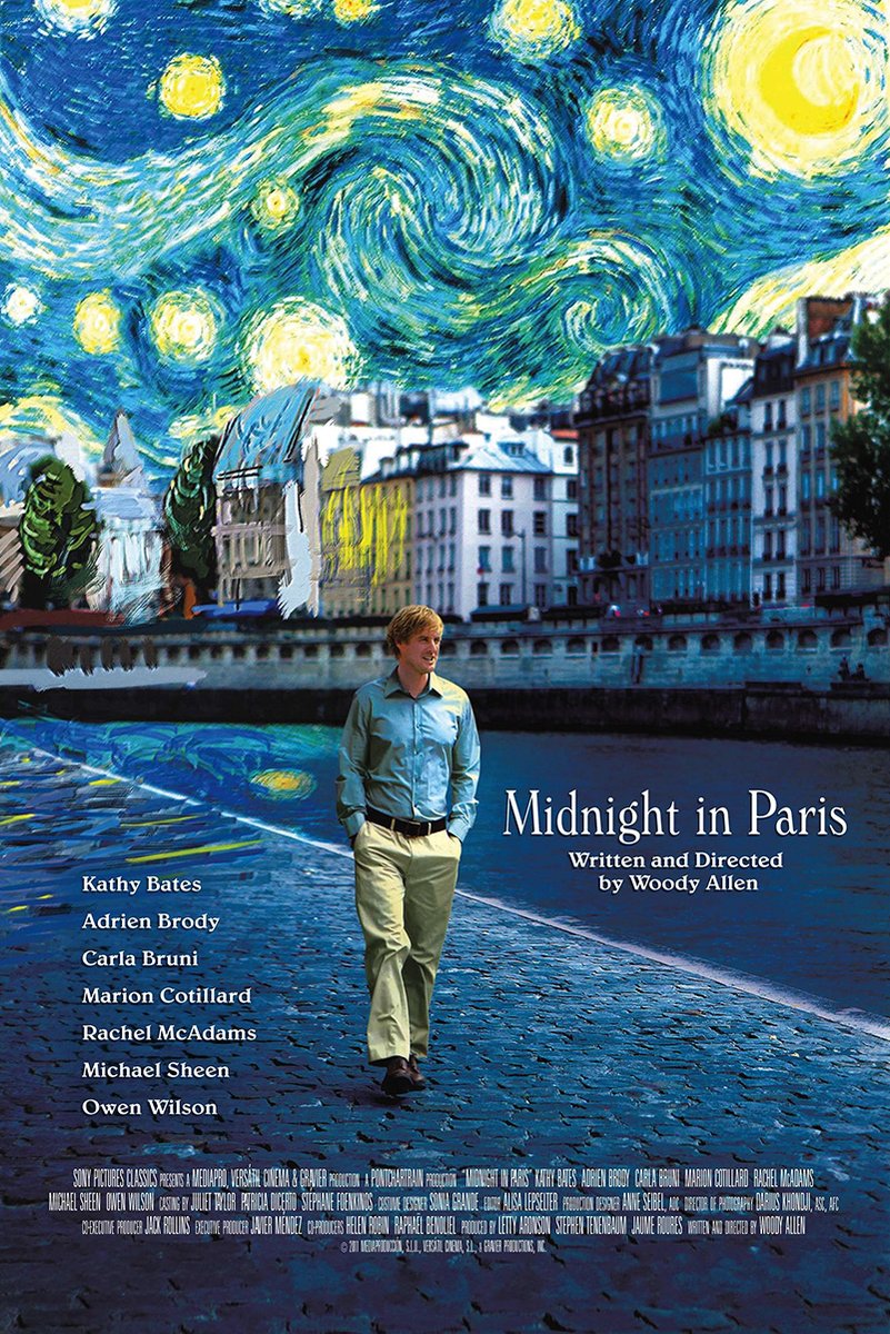Midnight in Paris Movie Poster Decorative Painting (paper and canvas) art poster printing print