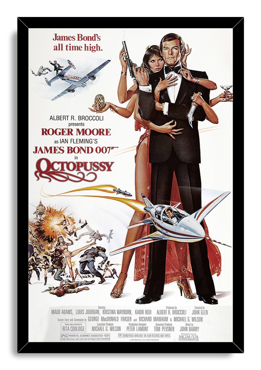 James Bond Octopussy Movie Poster Decorative Painting (paper and canvas) art poster printing print