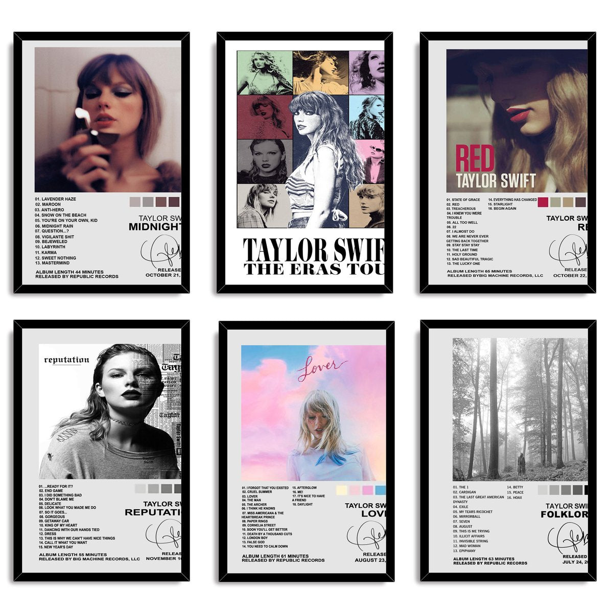 Taylor Swift Eras Tour Album Collection Decorative Painting (paper and canvas) art poster printing print