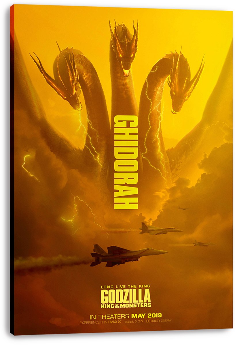Godzilla King of the Monsters King Ghidorah Movie Poster Decorative Painting (paper and canvas) art poster printing print