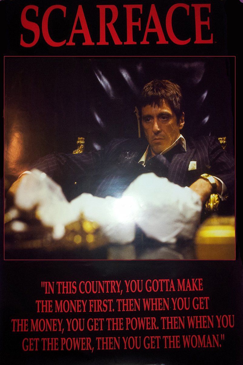 Scarface Tony Montana Al Pacino Movie Decorative Painting (paper and canvas) art poster printing print