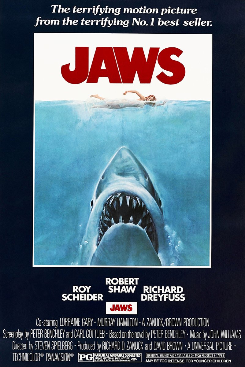 Jaws Movie Poster Decorative Painting (paper and canvas) art poster printing print
