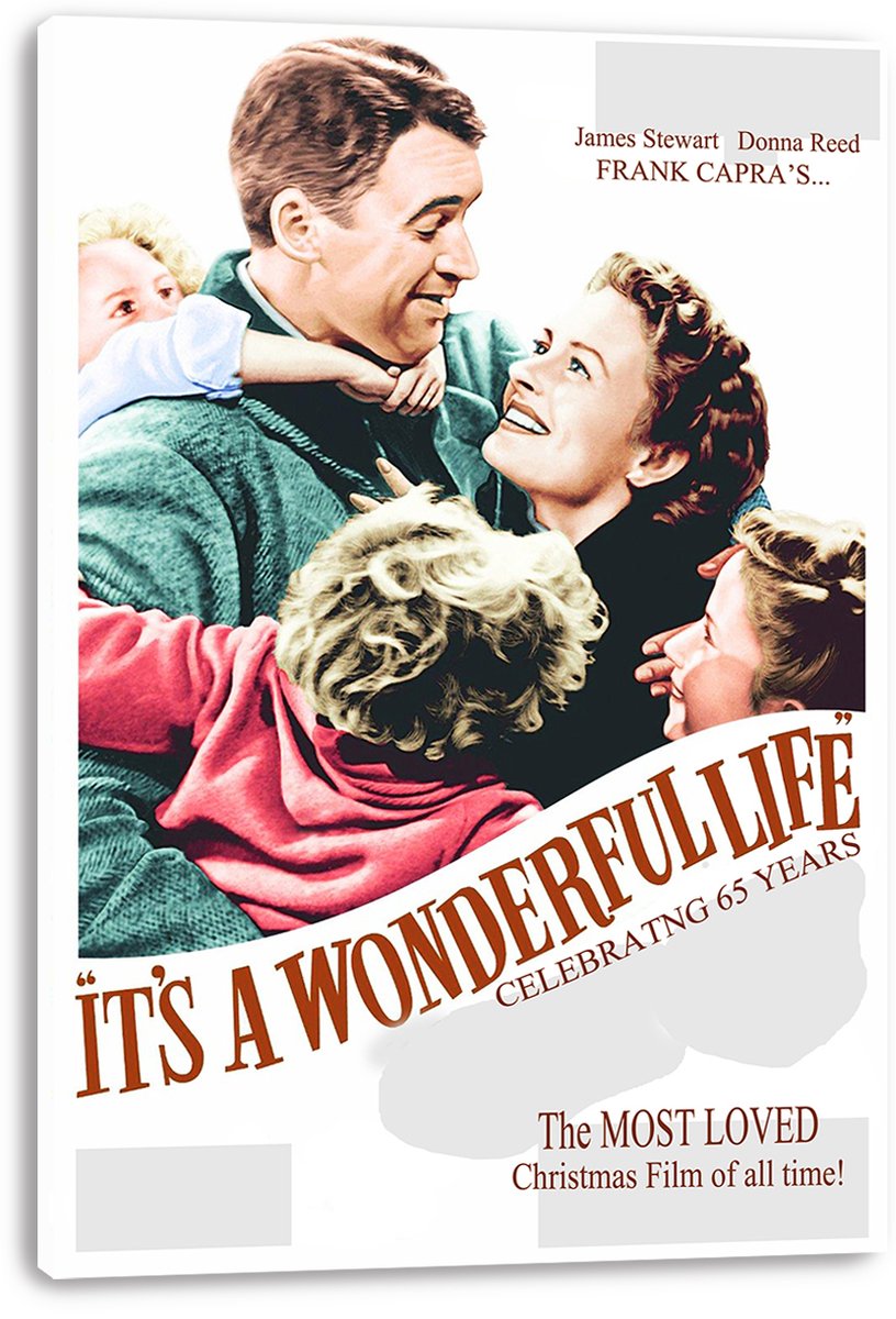 "It's a Wonderful Life" Movie Poster Decorative Painting (paper and canvas) art poster printing print