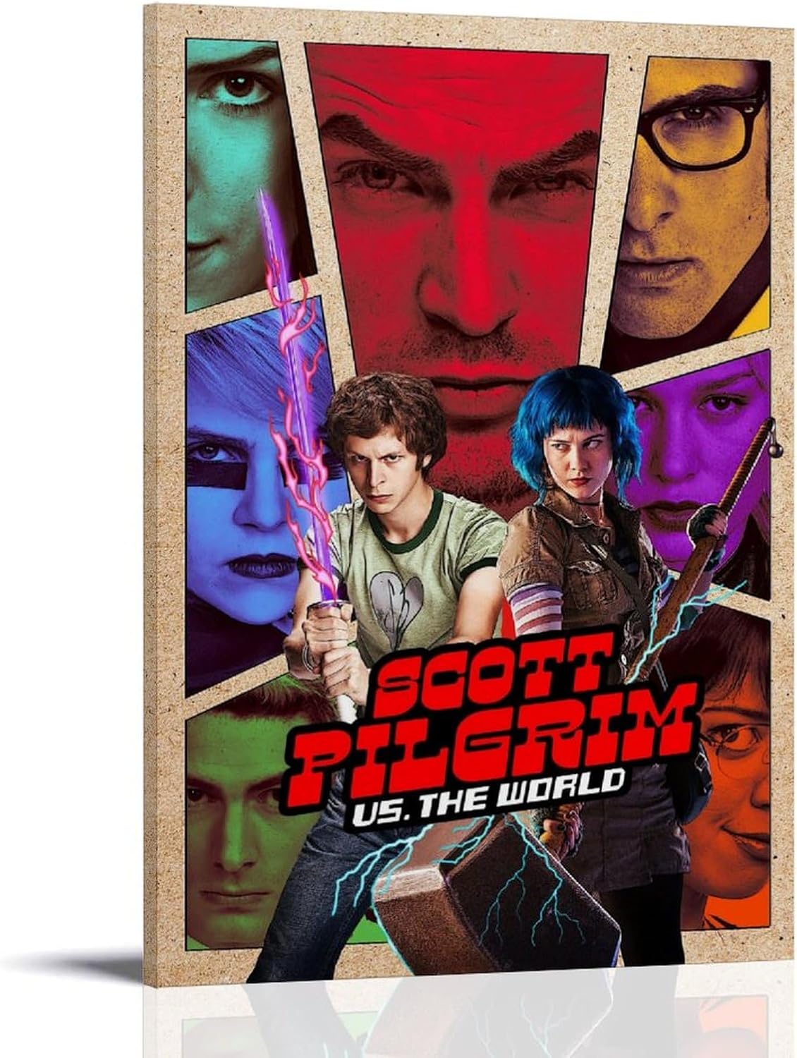 Scott Pilgrim Vs. The World Poster Movie Vintage Poster (Paper and Canvas) Art Poster Printing Print