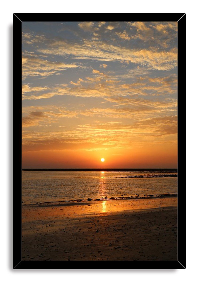 Vibrant Sunset Seascape Decorative Painting (paper and canvas) art poster printing print