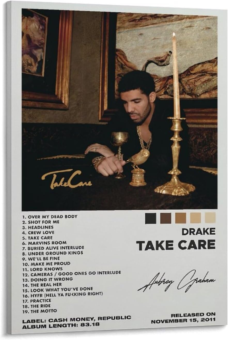 Take Care Album Cover Posters for Room Aesthetic Wall Art Prints for Wall (paper and canvas) art poster printing print