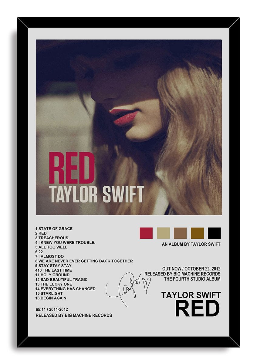 Taylor Swift Red Album Cover Decorative Painting (paper and canvas) art poster printing print