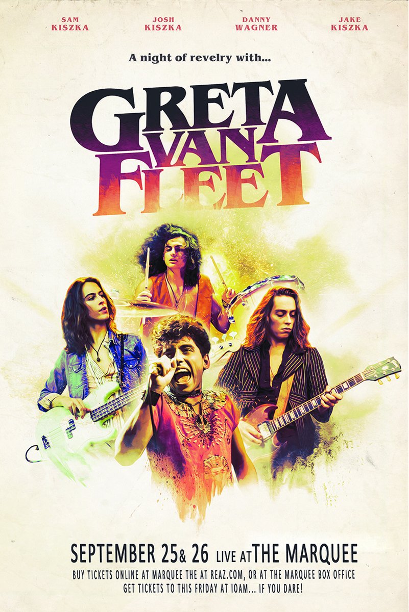 Greta Van Fleet Decorative Painting (paper and canvas) art poster printing print