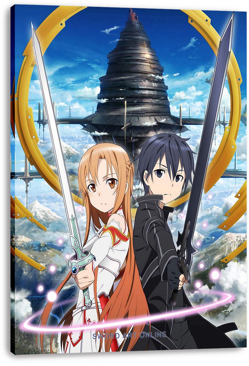 Sword Art Online Kirito and Asuna Decorative Painting (paper and canvas) art poster printing print
